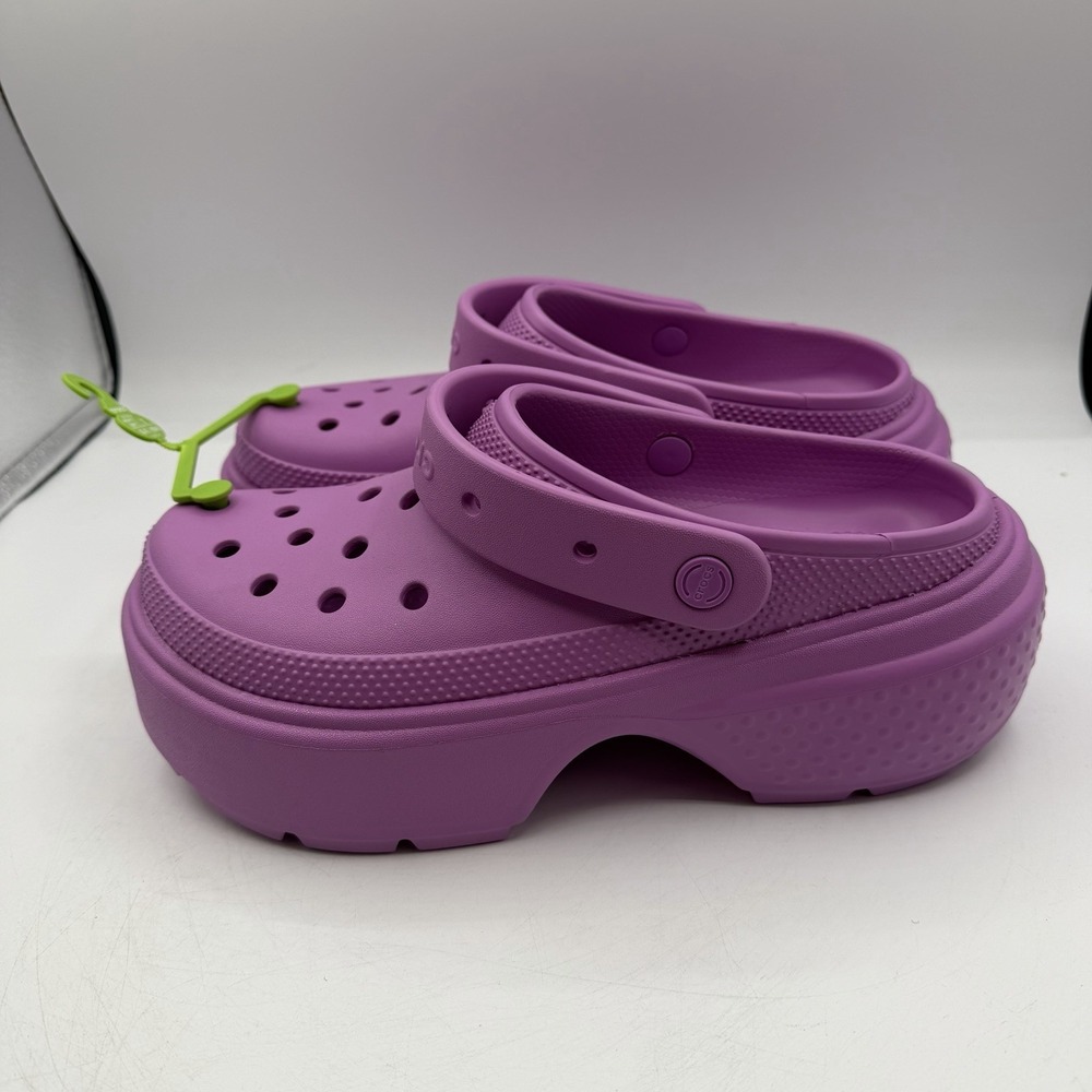 Crocs Stomp Clogs Womens 11 Mens 9 Lilac Purple Slip On Shoes Chunky Sandals NEW - Picture 5 of 8